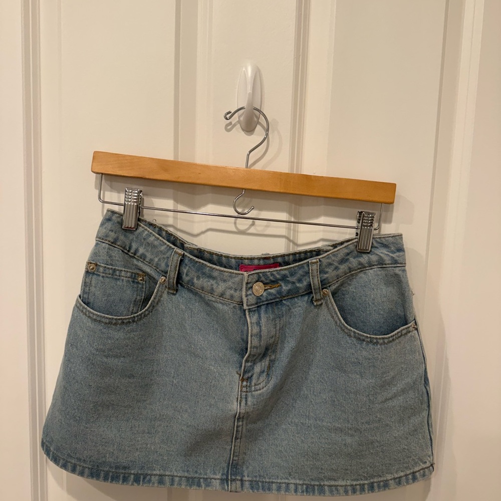 Edikted Denim Mini Skirt